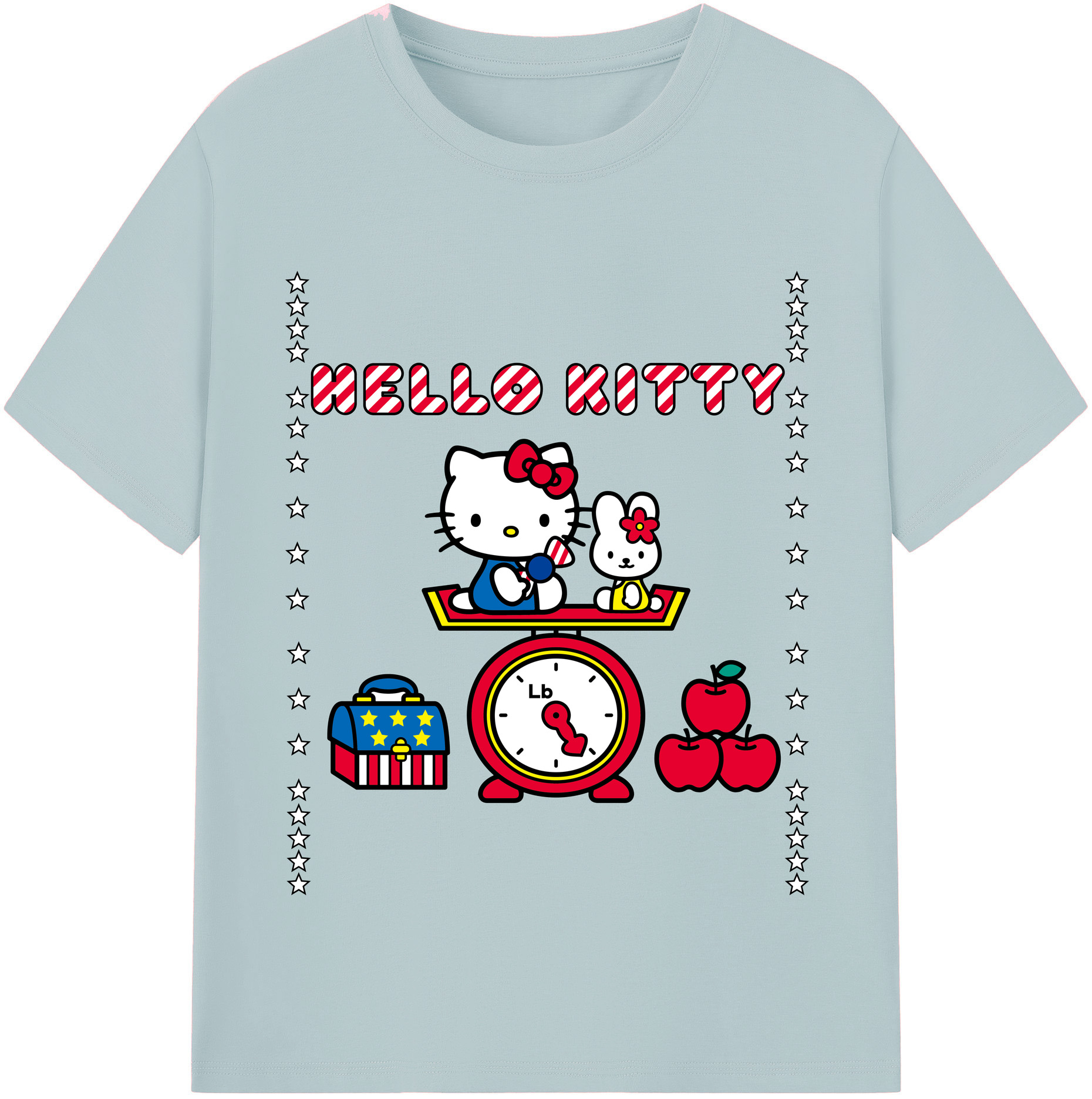 （画像用） Hello Kitty ハローキティ 綿100％半袖Tシャツ（フロントプリント）